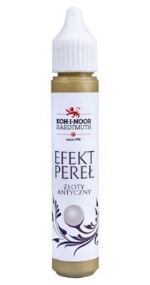 Pisak z efektem perłowym złoty antyczny 30ml. Wydawca: Koh-I-Noor. SmakLiter.pl Opakowanie Pisak z efektem perłowym złoty antyczny 30ml