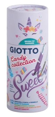 Pisaki Turbo Soft Brush Candy Collection 12 kol. Wydawca: GIOTTO. SmakLiter.pl Opakowanie Pisaki Turbo Soft Brush Candy Collection 12 kol