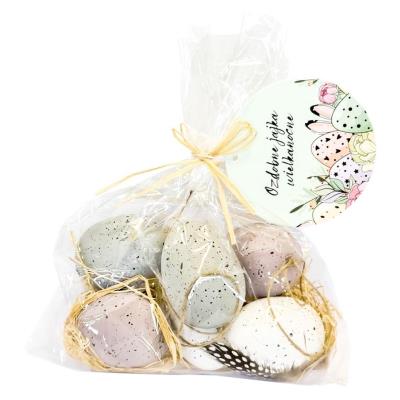 Opakowanie Pisanki wiszące biało-szare 6szt