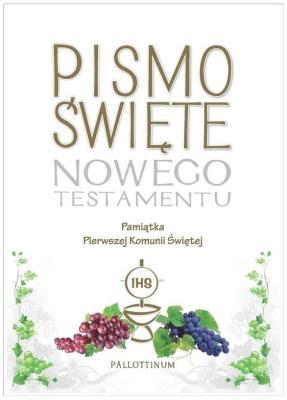Pismo Święte NT Pamiątka Pierwszej Komuni Świętej. Wydawca: Pallottinum. SmakLiter.pl Opakowanie Pismo Święte NT Pamiątka Pierwszej Komuni Świętej