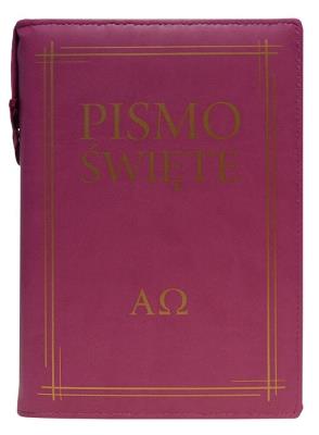 Okładka książki Pismo Święte w etui różowe
