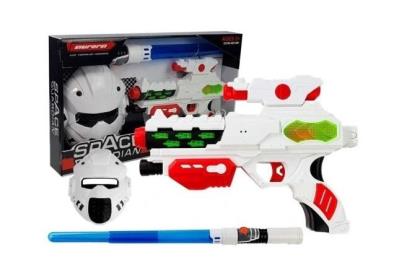 Opakowanie Pistolet laserowy z maską i mieczem świetlnym