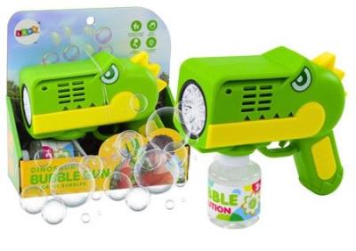 Opakowanie Pistolet na bańki mydlane swiatła dinozaur zielony