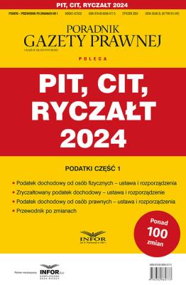 Pit, Cit, Ryczałt 2024 Podatki-Przewodnik... Autor:   Praca zbiorowa. SmakLiter.pl Okładka książki Pit, Cit, Ryczałt 2024 Podatki-Przewodnik..