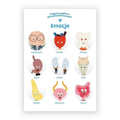 Plakat edukacyjny. Emocje A2. Wydawca: BIOMEDICA. SmakLiter.pl Opakowanie Plakat edukacyjny. Emocje A2