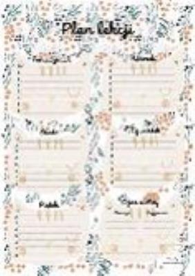 Opakowanie Plan lekcji z tabliczką mnożenia A4 Koty