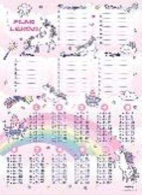 Opakowanie Plan lekcji z tabliczką mnożenia A4 Unicorn