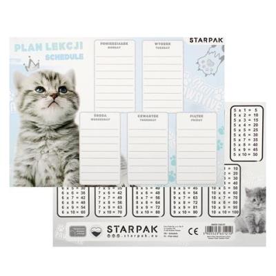 Opakowanie Plan lekcji z tabliczką mnożenia Kotki (25szt)