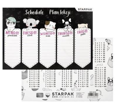 Opakowanie Plan lekcji z tabliczką mnożenia Minisy mix