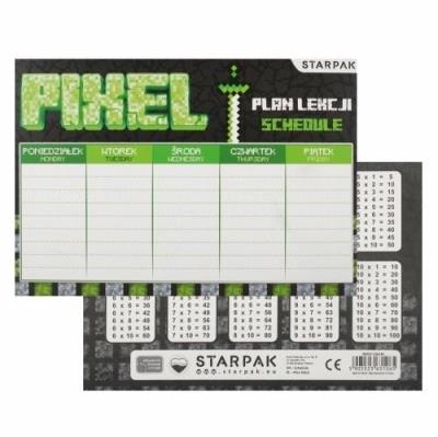 Opakowanie Plan lekcji z tabliczką mnożenia Pixel Game(25szt)