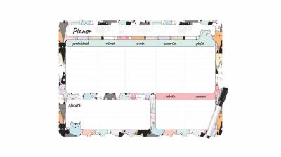 Opakowanie Planer magnetyczny tygodniowy z markerem Koty