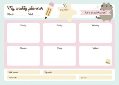 Opakowanie Planner A4 tygodniowy Pusheen BPSA40023