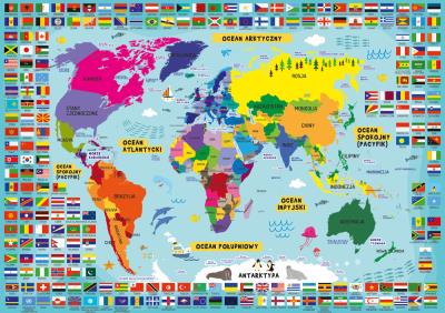 Opakowanie Plansza dwustronna A4 ściąga Świat