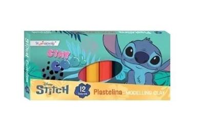 Opakowanie Plastelina 12 kolorów 15g Stitch