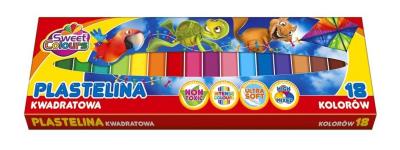 Opakowanie Plastelina 18 kol.kwadratowa