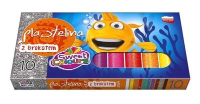 Opakowanie Plastelina brokatowa 10 kolorów