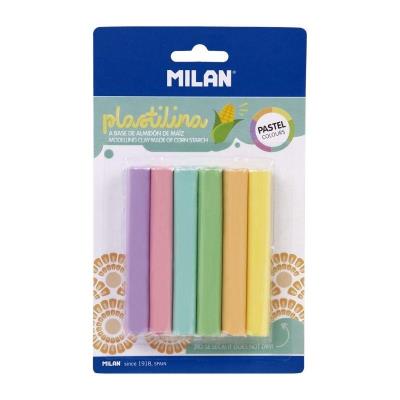 Opakowanie Plastelina pastel 6 kolorów x 11g MILAN