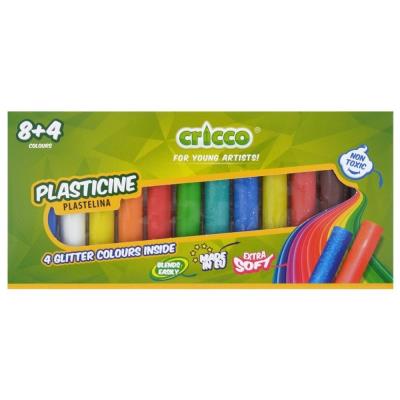 Plastelina regular + brokat 12 kolorów CRICCO. Wydawca: Cricco. SmakLiter.pl Opakowanie Plastelina regular + brokat 12 kolorów CRICCO