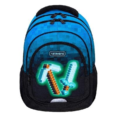 Opakowanie Plecak 3-komorowy Astrabag blue pixel
