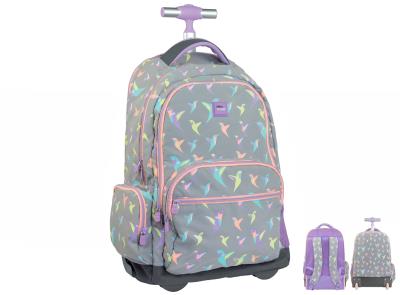 Opakowanie Plecak na kółkach Milan SUGAR COLIBRI PASTEL różowo - szary