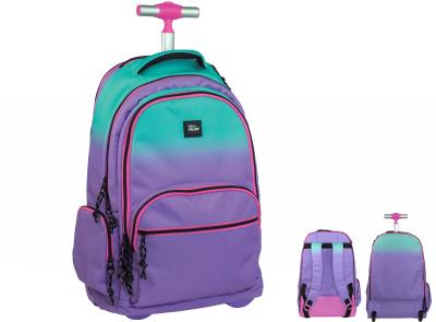 Opakowanie Plecak na kółkach Milan SUNSET fioletowo - zielony