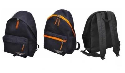 Opakowanie Plecak Sampack czarny z pomarańczowymi elementami