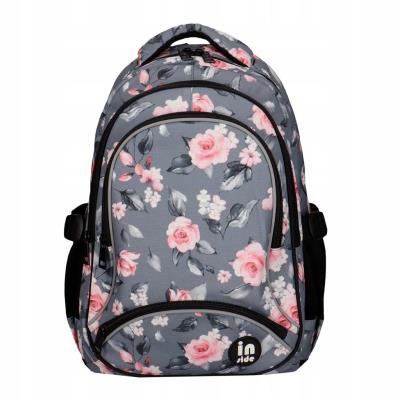 Plecak szkolny Róże szary. Wydawca: incood.. SmakLiter.pl Opakowanie Plecak szkolny Róże szary