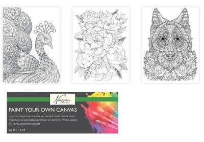 Opakowanie Płótno z nadrukiem 20x15cm mix