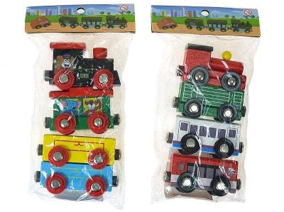 Opakowanie Pociąg drewniany 21x11x3cm