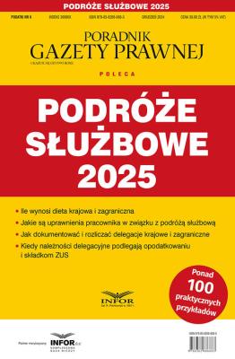 Okładka książki Podróże slużbowe 2025 Podatki 6/2024