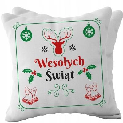 Opakowanie Poduszka świąteczna z napisem Wesołych Świąt