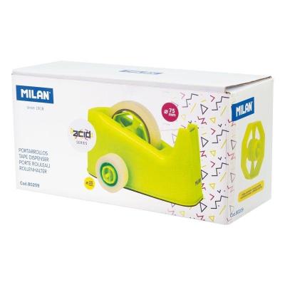 Podwójny dyspenser taśmy 66mm Acid żółty MILAN. Wydawca: MILAN. SmakLiter.pl Opakowanie Podwójny dyspenser taśmy 66mm Acid żółty MILAN