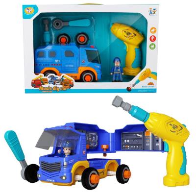 Opakowanie Pojazd Policja do skręcania z wiertarką