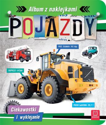 Okładka książki Pojazdy. Ciekawostki i wyklejanie. Album z naklejkami