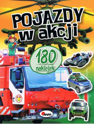 Okładka książki Pojazdy w akcji 180 naklejek