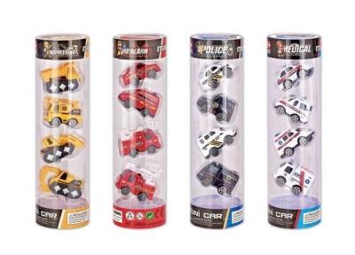 Opakowanie Pojazdy w tubie 4szt MIX