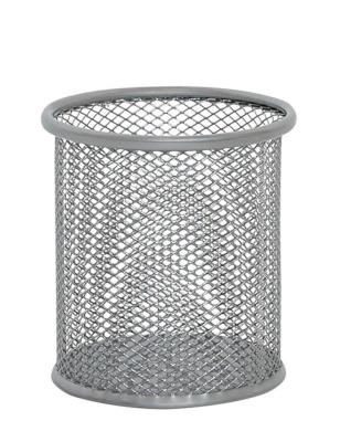 Opakowanie Pojemnik na długopisy Q-CONNECT Office Set, metalowy, srebrny