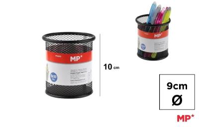 Opakowanie Pojemnik na długopisy siatkowy okrągły czarny