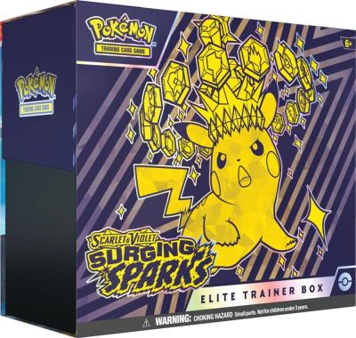 Opakowanie Pokemon TCG Scarlet and Violet Surging Sparks Elite Trainer Box Bundle