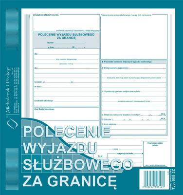 Opakowanie Polecenie wyjazdu służbowego za granicę