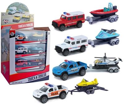 Opakowanie Policja z lawetą metal pull back MIX