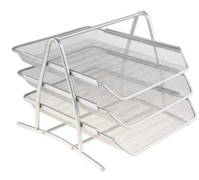 Opakowanie Półka dokumenty 3 części srebrna  siatka