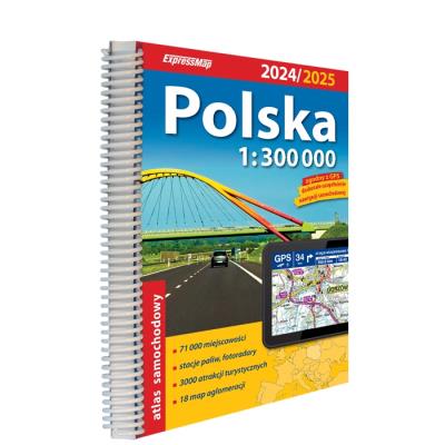 Okładka książki Polska atlas samochodowy 1:300 000