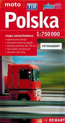 Okładka książki Polska mapa samochodowa 1:750 000
