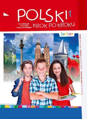 Polski krok po kroku. Junior 1. Autor: Paulina Kuc, Stempek Iwona. SmakLiter.pl Okładka książki Polski krok po kroku. Junior 1