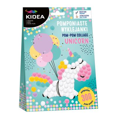 Opakowanie Pomponiaste wyklejanki Unicorn Kidea