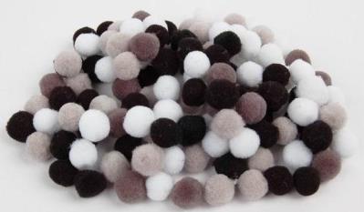 Opakowanie Pompony akrylowe 1 10mm MIX