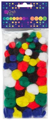 Opakowanie Pompony akrylowe 78szt mix