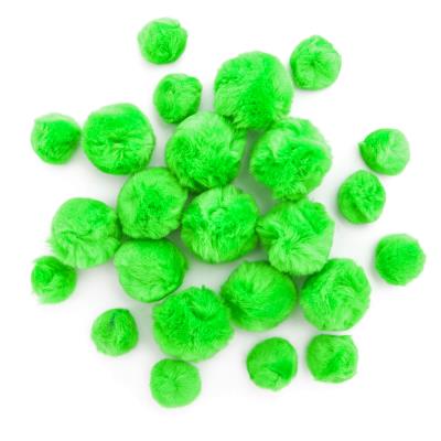Pompony akrylowe zielone mix 24 szt.. Wydawca: DP CRAFT. SmakLiter.pl Opakowanie Pompony akrylowe zielone mix 24 szt.