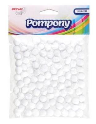 Opakowanie Pompony białe 10mm 100szt